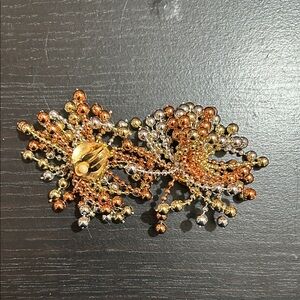 Gold and Silver clip on earrings